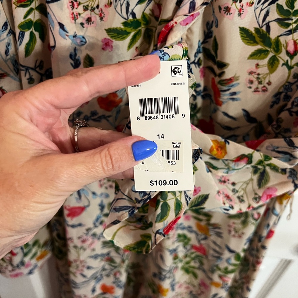 julia jordan Floral-Print Ruffled Midi Dress NWT size 14 - Picture 8 of 8